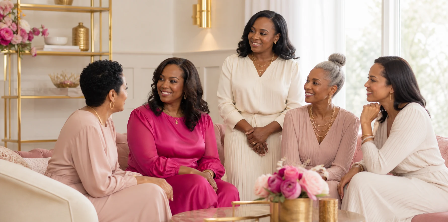 Women connecting in the Destiny Momentum community
